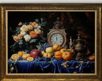 クラシックフルーツ静物画アンティークフード静物画伝統的なキッチン