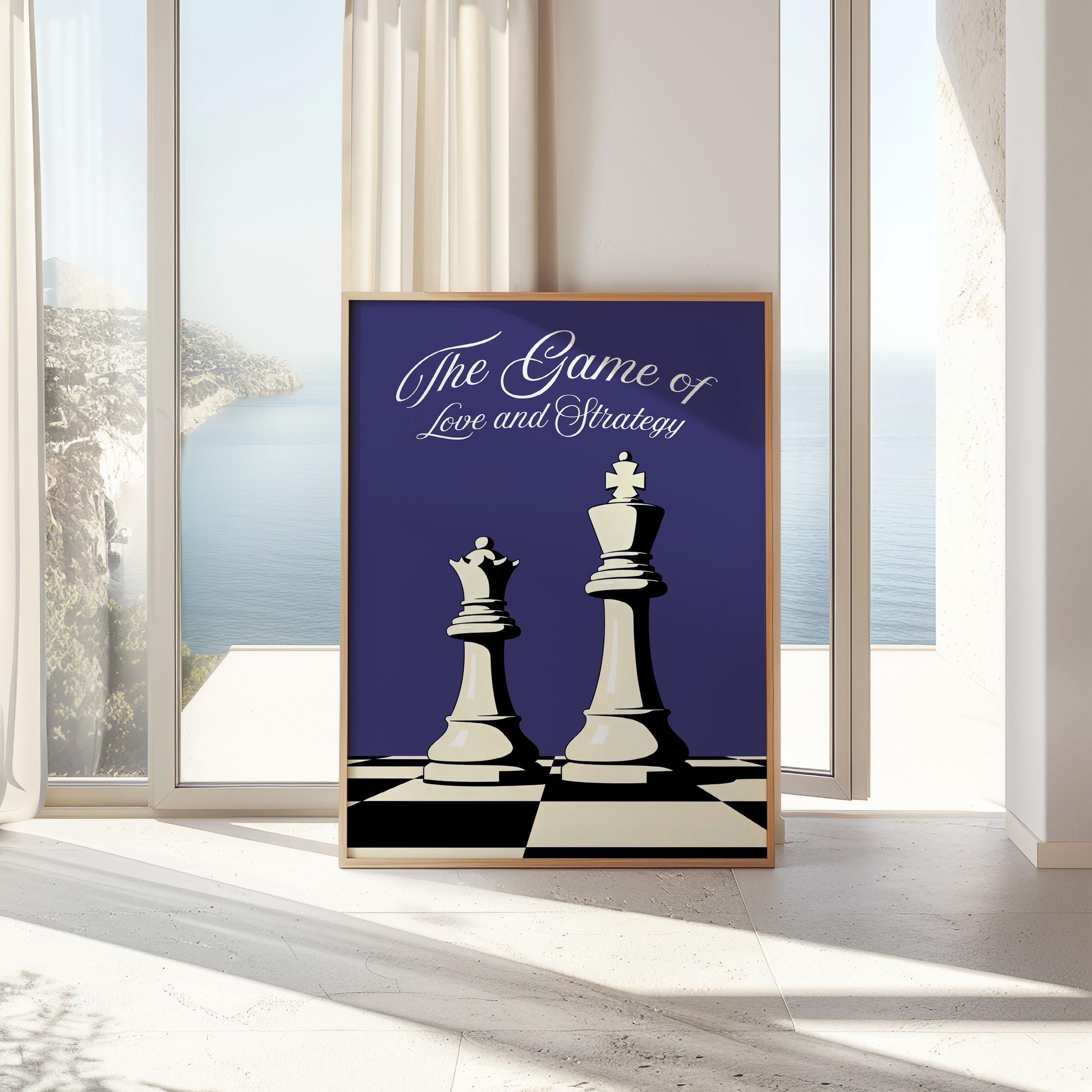 Chess Romantic Poster the Game of Love \u0026 Strategy Wall Art King and Queen  Chess Pieces Print Unique Home Decor for Couples - Etsy, image size:2500x2500