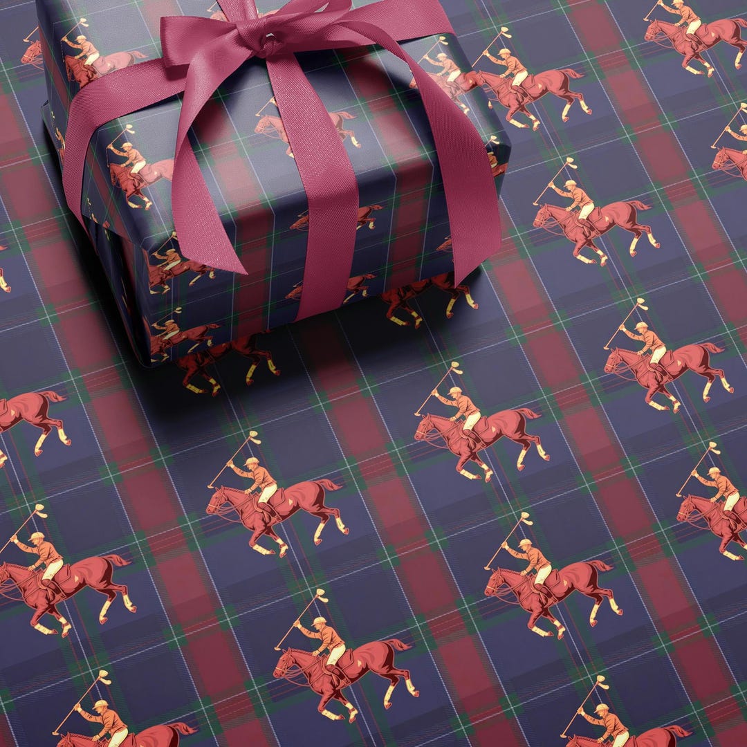 Tartan Pattern Festive Gift Wrap Wrapping Paper Roll Luxury Plaid ...