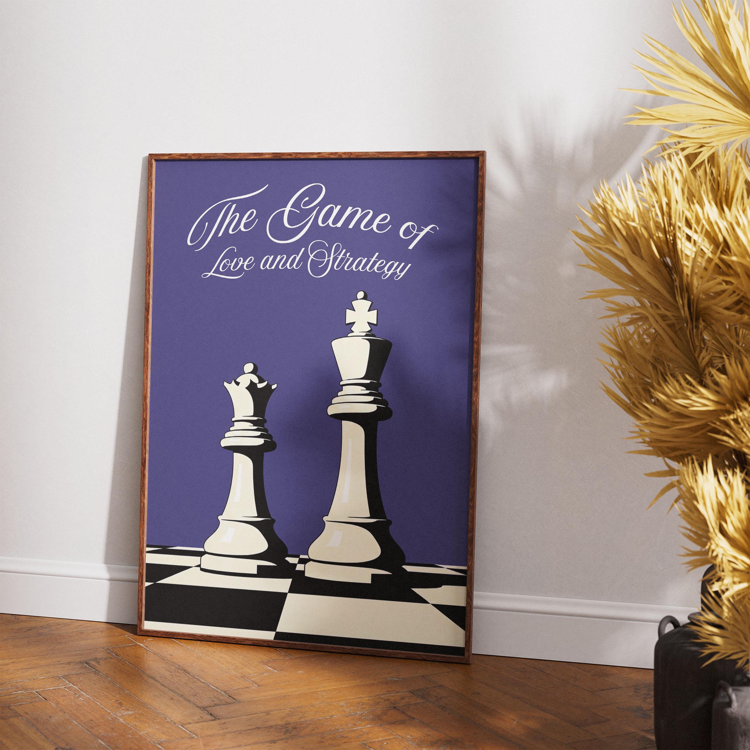 Chess Romantic Poster the Game of Love \u0026 Strategy Wall Art King and Queen  Chess Pieces Print Unique Home Decor for Couples - Etsy, image size:2500x2500
