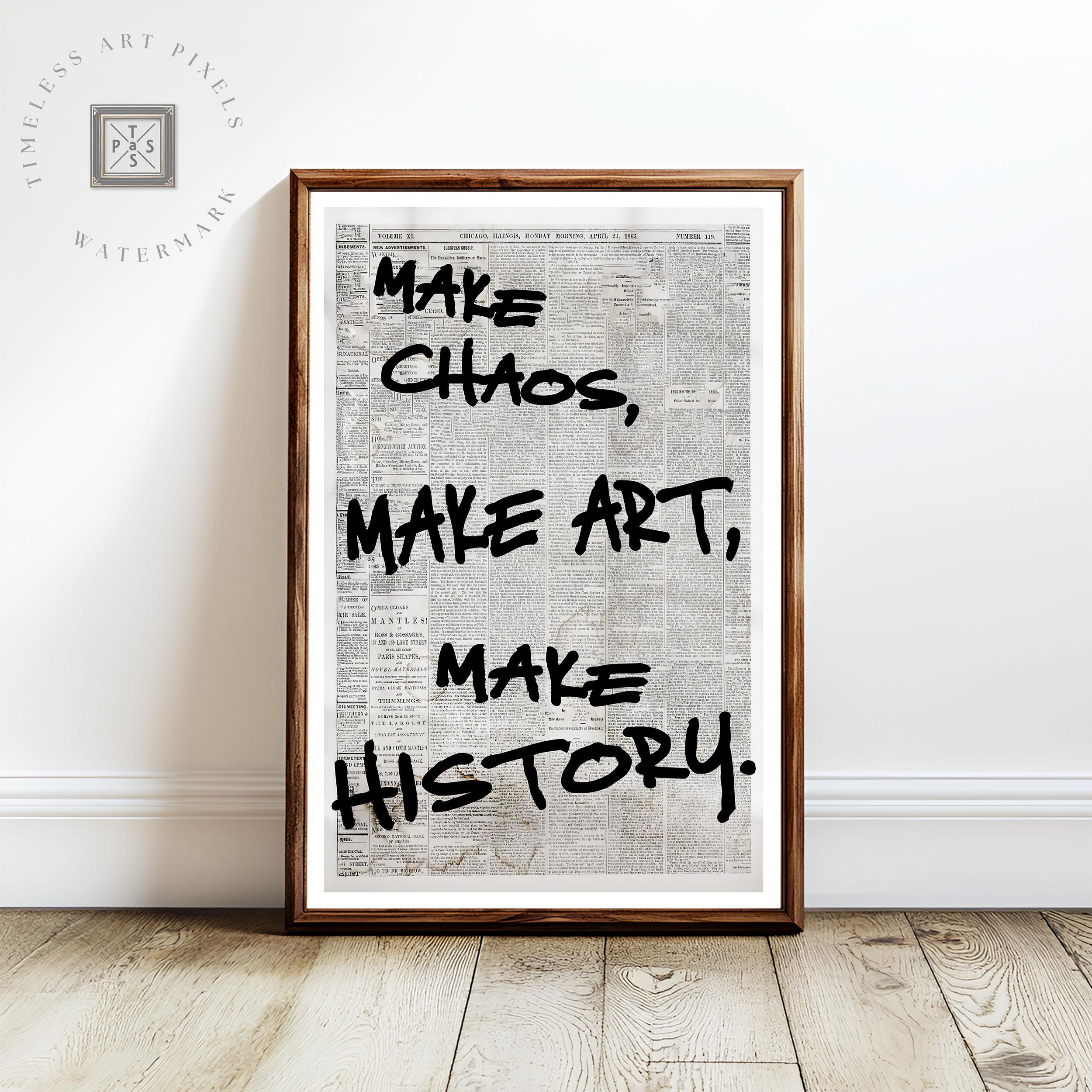 Masculine Wall Art Print Industrial Motivational Poster for Man Cave and Office Decor Black and White Modern Home Art