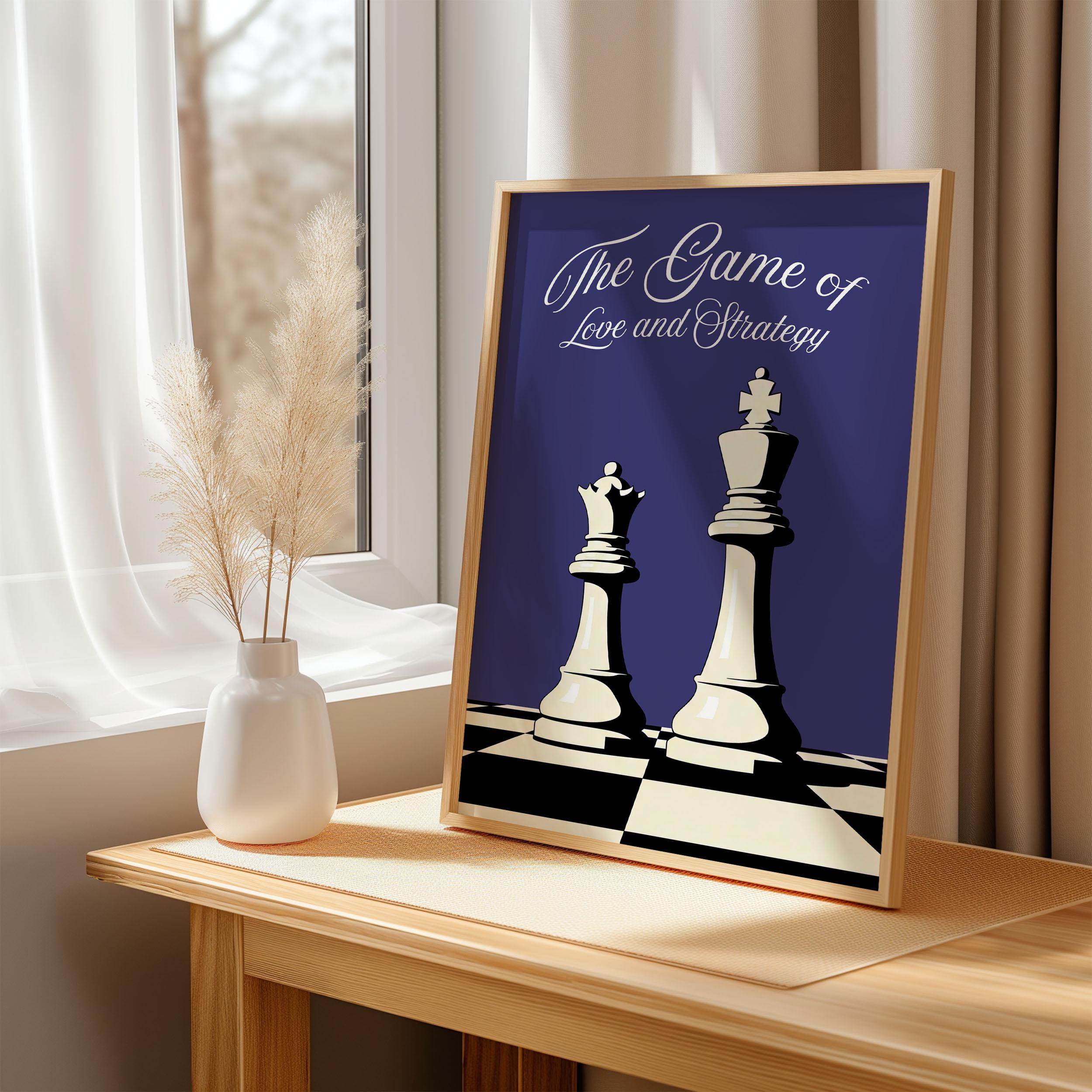 Chess Romantic Poster the Game of Love \u0026 Strategy Wall Art King and Queen  Chess Pieces Print Unique Home Decor for Couples - Etsy, image size:2500x2500