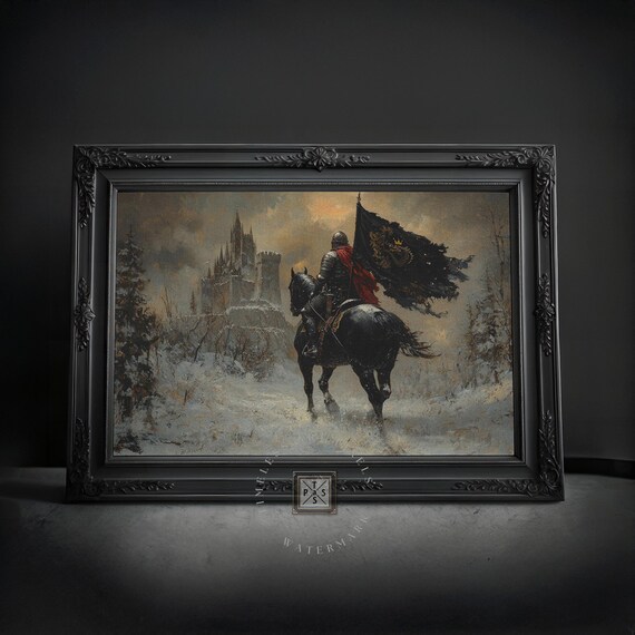 Medieval Art Knight On Horse
