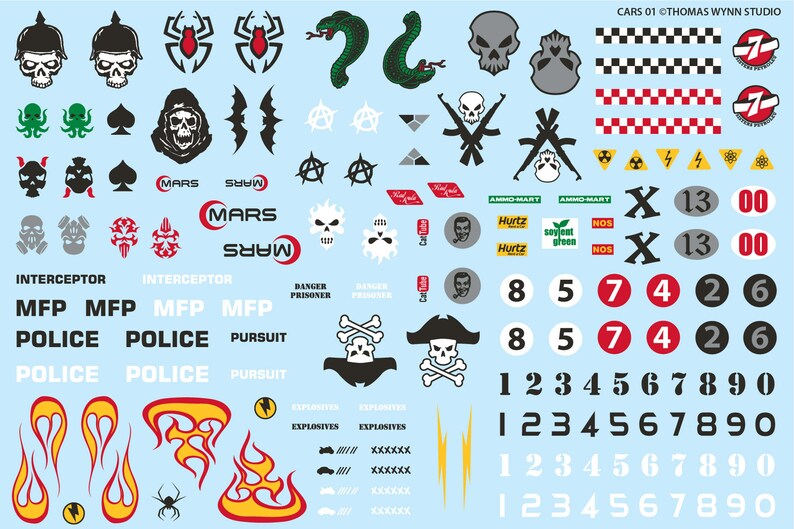 Waterslide decals for 1/64 diecast cars Etsy