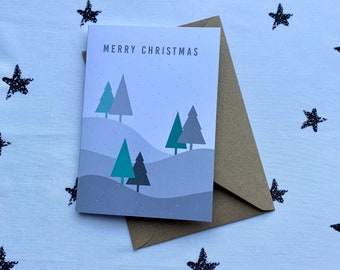 Christmas card, Christmas tree card, Celebration card, Xmas card, Festive Card For Him / For Her, Cute Christmas Card, Christmas wishes