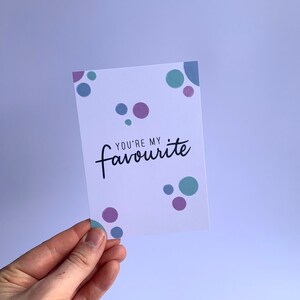 Você é meu cartão postal favorito, Você é minha mini impressão favorita, Cartão postal inspirador, Mini impressão inspiradora, Cartão postal de pessoa favorita