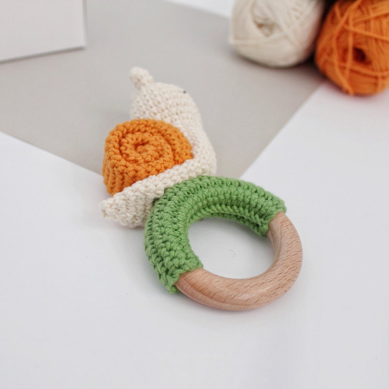 Crochet Snail Baby Rattle Amigurumi Crochet Pattern Etsy
