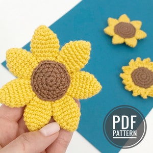 Crochet Flower Keychain Pattern No Sew 