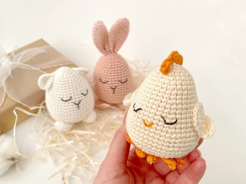 Crochet easter eggs pattern Amigurumi eggs PDF pattern Easter decoration Crochet bunny pattern baby Easter decoration Crochet chick Ukraine image 8