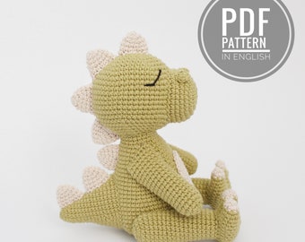 Dinosaur amigurumi pattern Dinosaur crochet pattern Dinosaur plush pattern crochet dinosaur toy