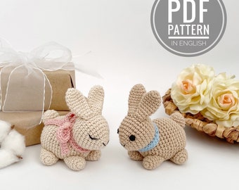 Crochet bunny pattern Amigurumi bunny pattern Crochet rabbit pattern Stuffed bunny plush Amigurumi pattern Rabbit plush pattern