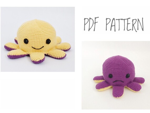 Reversible Octopus Crochet Pattern Amigurumi Pattern Crochet