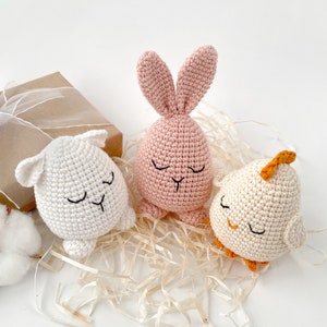 Crochet easter eggs pattern Amigurumi eggs PDF pattern Easter decoration Crochet bunny pattern baby Easter decoration Crochet chick Ukraine image 2