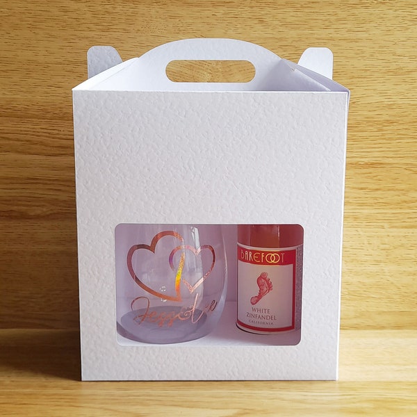 Wine Glass and Box Etsy