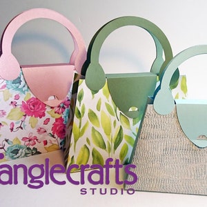 SVG file to make handbag gift bag, Purse SVG, Purse Handbag template, Cricut, Silhouette, ScanNCut, gift bag svg, gift box svg