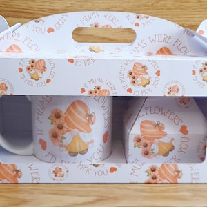 Fichiers numériques à découper dans une grande boîte de présentation pour une tasse de 11 oz et des chocolats pour Cricut, Silhouette, ScanNCut, SVG, Studio 3, espace de travail sur toile