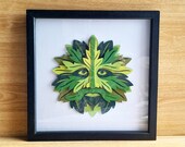 SVG file to cut The Green Man, a 10-layer project, Cricut, ScanNcut, Silhouette, Layered SVG file, three-dimensional SVG file