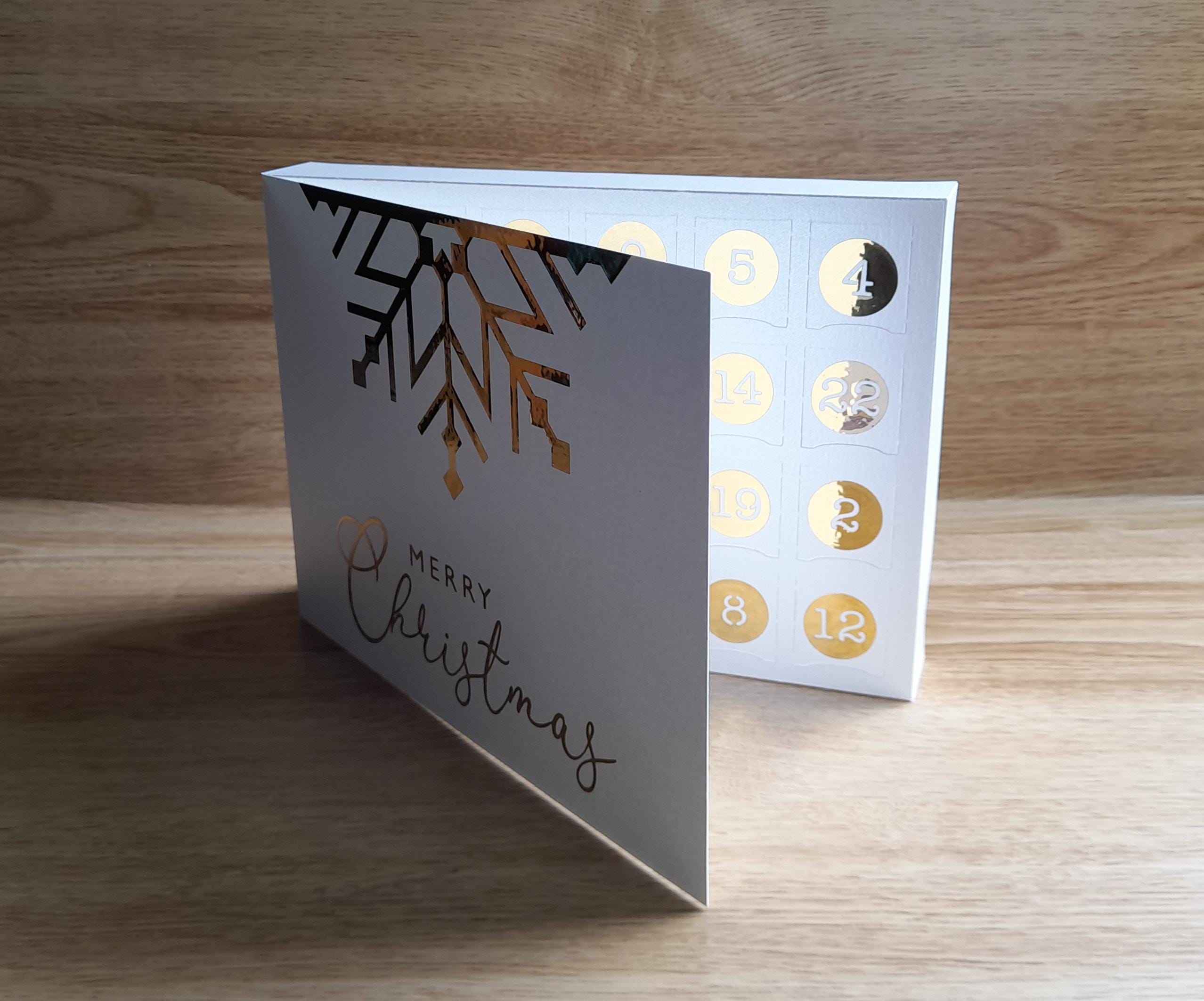 Digital files to cut a large 24-space Advent Calendar with Cover for Cricut, Silhouette, ScanNCut in SVG, Studio 3, Canvas Workspace formats