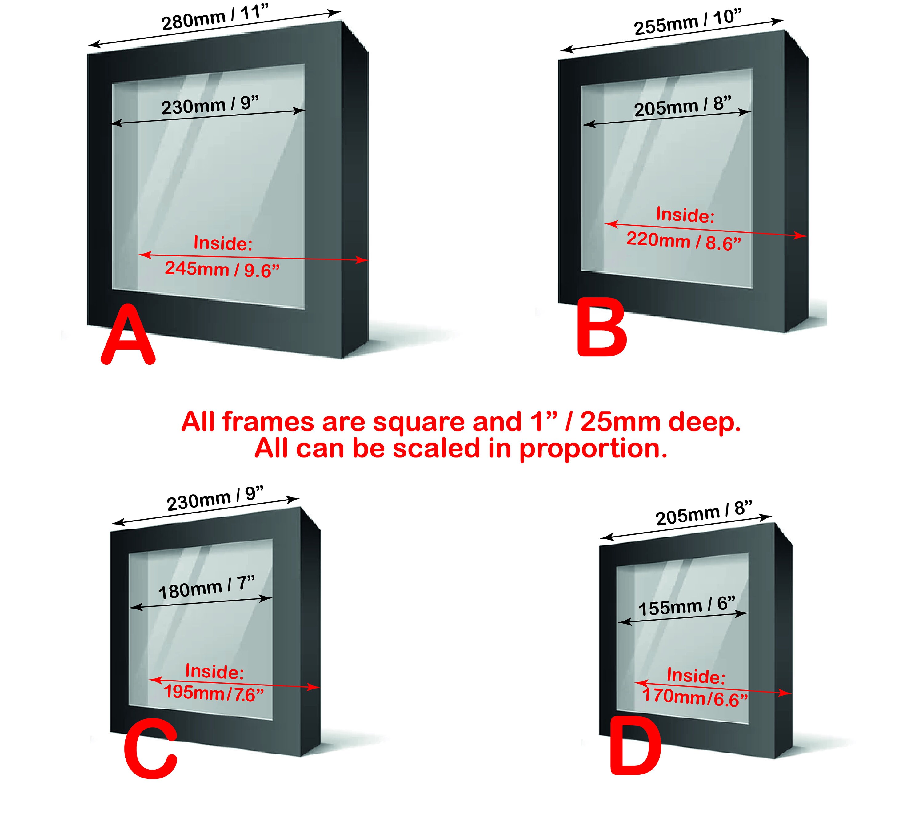 Shadowboxes Size Digital Files for Shadow Box Frames, 1