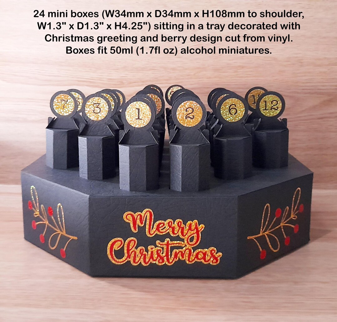 24 box Advent Calendar for Miniatures / Liqueurs Wedding Party Favours