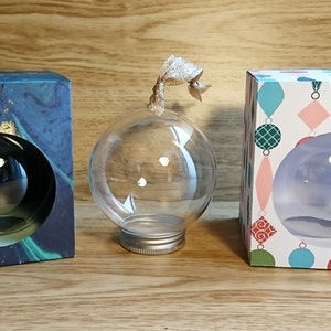 Paquete SVG para cortar caja para adornos de 8 cm, caja de 2 piezas de A4, caja de 1 pieza de A3, Insertos superior e inferior, Cricut, Silhouette, ScanNcut svgs