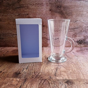 File SVG per tagliare una scatola resistente a quattro lati per un bicchiere da latte/File SVG per confezione regalo alta con coperchio/File SVG compatibili con Cricut