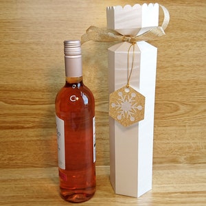 Archivo SVG para cortar una caja de botella de vino grande, Caja de galleta alta svg, Cricut, Silueta, ScanNcut, Caja de botella SVG, Caja de regalo svg, SVG de embalaje
