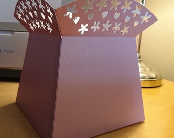 Bloembak - Digitale bestanden - Sjablonen voor papiersnijwerk - SVG-bestand - Geschenkverpakking
