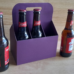 Archivo SVG para cortar un carrito de botellas de cerveza muy fuerte para seis botellas, Caja de botellas de cerveza SVG, Paquete de seis cervezas svg, Archivos SVG compatibles con Cricut