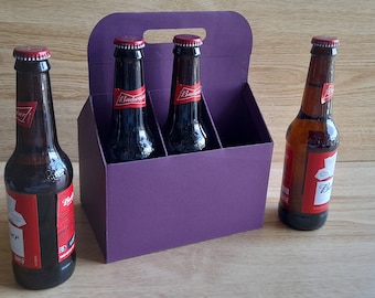 SVG file to cut a very strong beer bottle caddy for six bottles, Beer bottle box SVG, Beer six pack svg, Cricut compatible SVG files