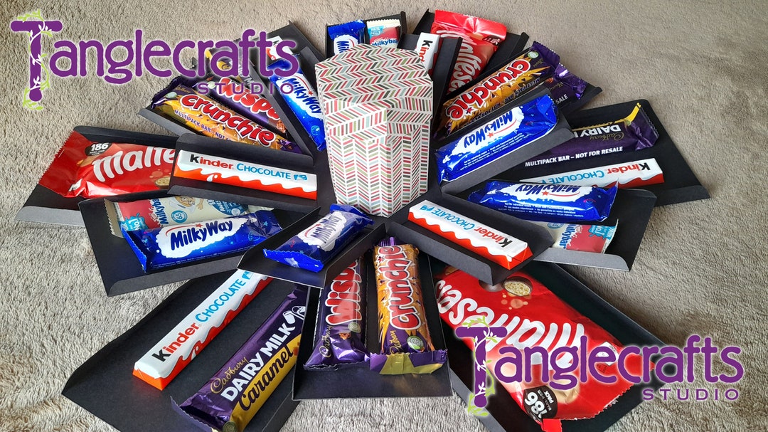 Digital Files to Cut Large Four-layer Exploding Box for Chocolate, Svgs ...