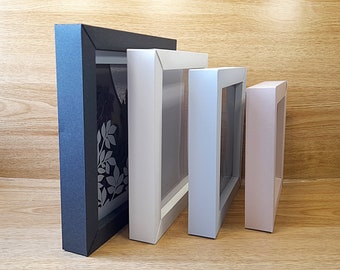 Digitale bestanden voor Shadow Box Frames, 1"/25 mm diep in 4 verschillende maten, Cricut, Silhouet, ScanNCut, SVG, Studio 3, Canvas Workspace-bestanden