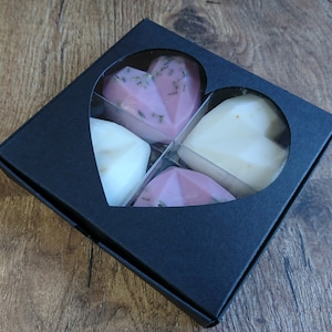 SVG Cut File for display box for geoheart wax melts | Acetate lid and inner dividers mean no extra packaging - your melts look their best!