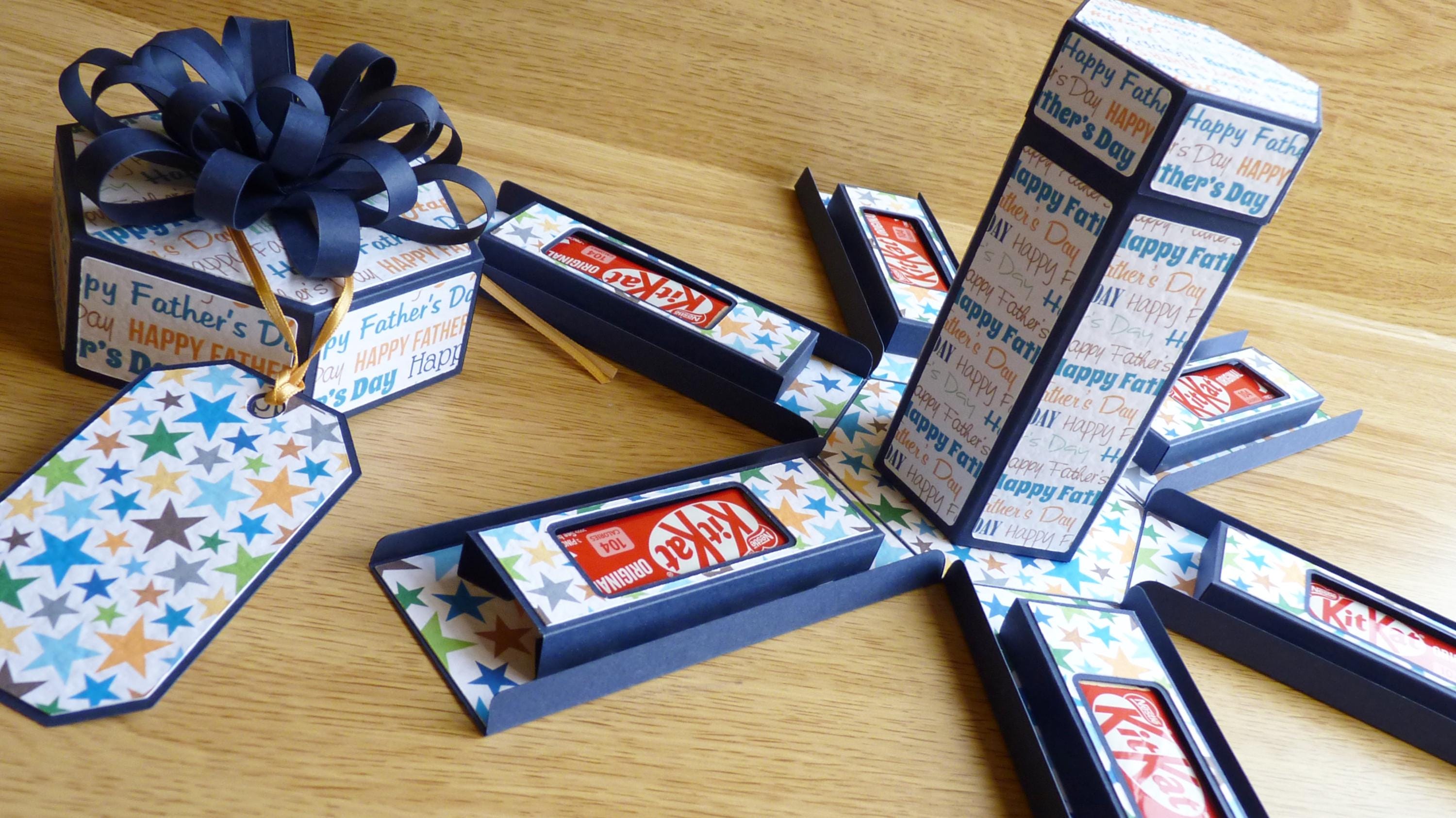 Father's Day Exploding Gift Box Template, 6-sided SVG (digital Download ...