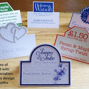 Digital files to cut folding place cards with pop-up shapes, Cricut, Silhouette, ScanNCut, SVG, Studio 3, Canvas Workspace, Place card svg