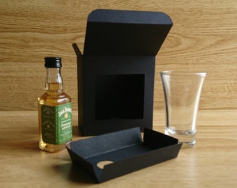Digital files to cut a presentation box for shot glass and liqueur bottles for Cricut, Silhouette & ScanNCut, SVG, Studio3, Canvas Workspace