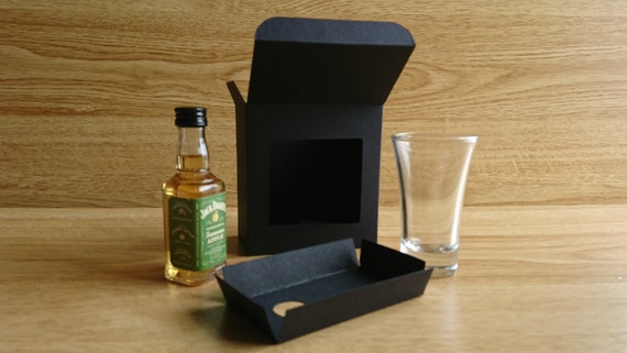 Digital files to cut a presentation box for shot glass and liqueur bottles for Cricut, Silhouette & ScanNCut, SVG, Studio3, Canvas Workspace