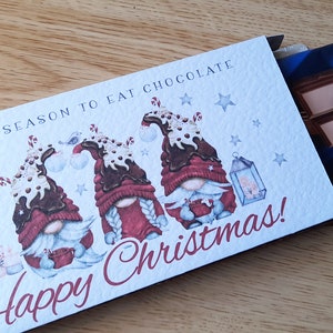 Arquivos SVG e PNG para criar três caixas de presente de chocolate de Natal Estilo A, Caixa de presente de cartão de Natal SVG, Cricut, Silhouette, ScanNCut
