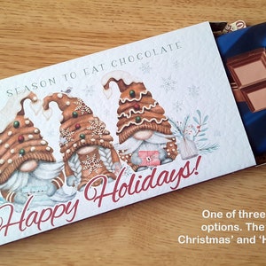 Archivos SVG y PNG para crear tres cajas de regalo de chocolate navideñas Estilo B, Caja de regalo de tarjeta navideña SVG, Cricut, Silhouette, ScanNCut