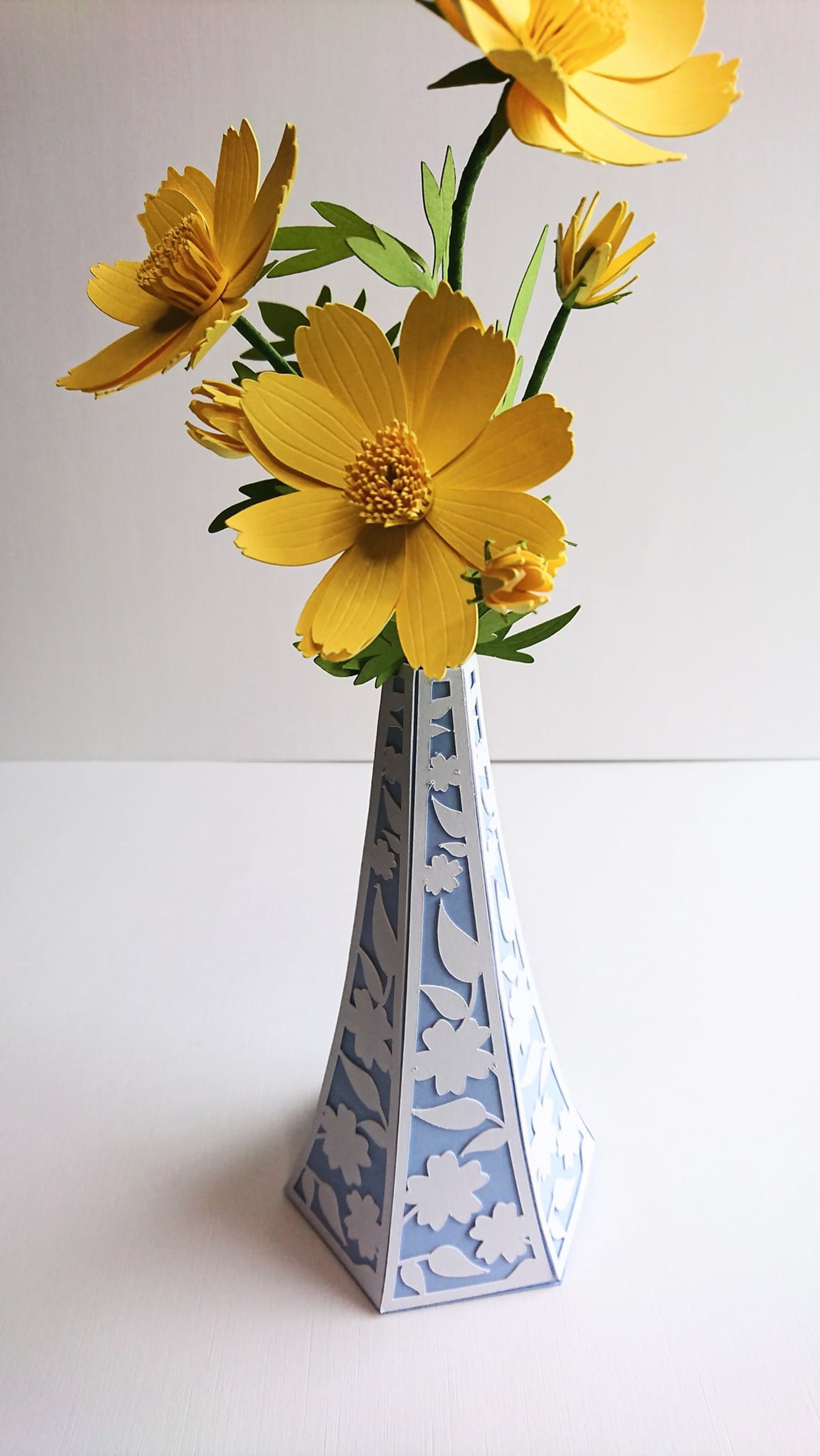 SVG Stem Vase Paper Stem Vase Cricut Files Instant Etsy UK