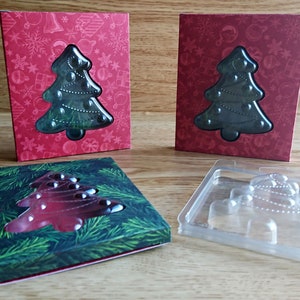 SVG File to cut simple tuck-in box for TLLC Christmas Tree clam, Single piece box, Cricut-compatible SVG files, Packaging SVGs