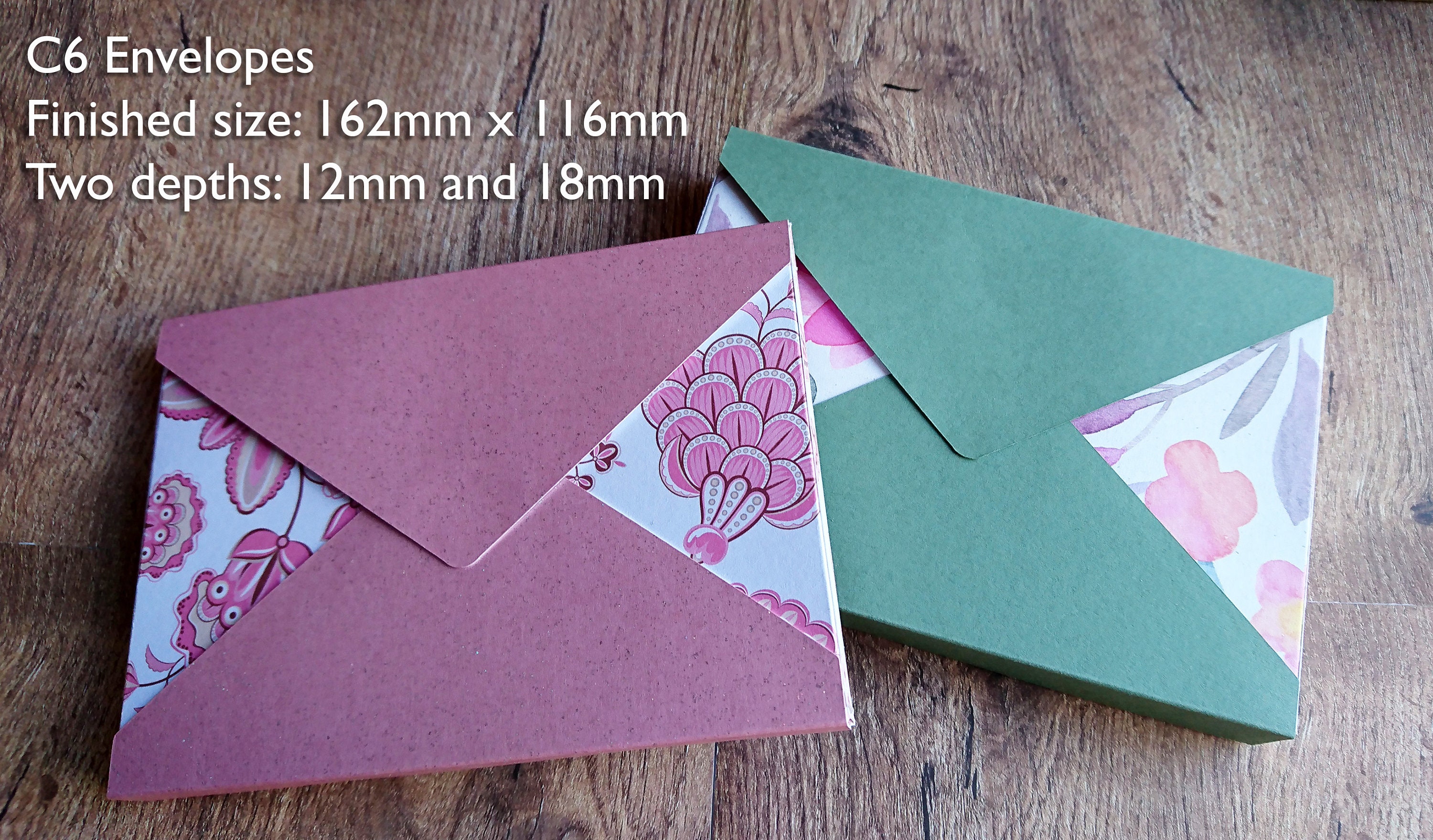 10 Colorful Envelopes Handmade Envelopes C6 Size for A6 Greeting