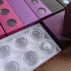 Cajas de presentación para frascos de 1 oz con tapas, Cricut, Silhouette, ScanNCut, caja de regalo svg, caja con tapa svg, SVG de embalaje