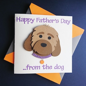 Happy Father's Day From The Dog Card SVG, Labradoodle svg, Cockapoo card svg, Goldendoodle card svg, Cricut card svgs, Silhouette, ScanNCut