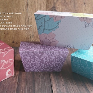 Wahlurnen und Geschenk Bogen SVG-Dateien | Vier Variationen Box | Einfache aber elegante Einsteckboxen | Digitale Datei | Cricut Maker und Erkunden