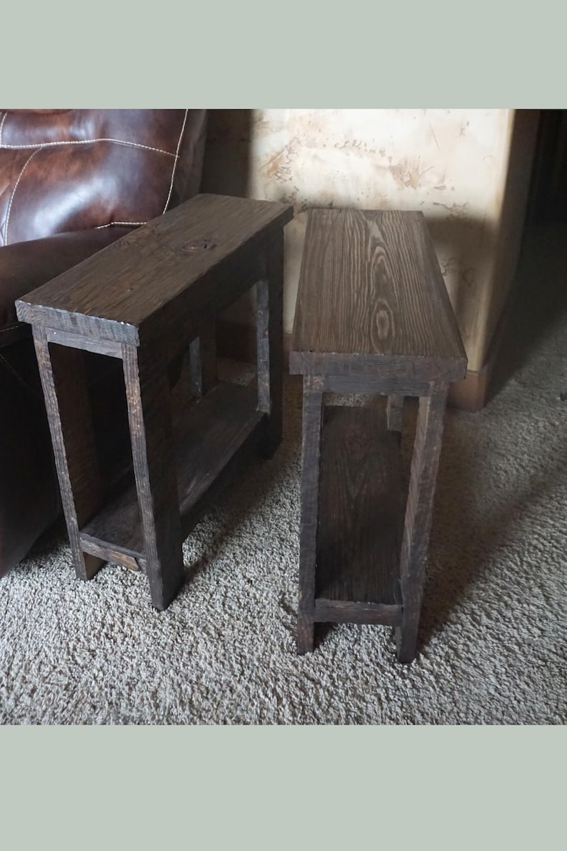 Rustic Western Cabin Lodge End Side Table/bench - Etsy