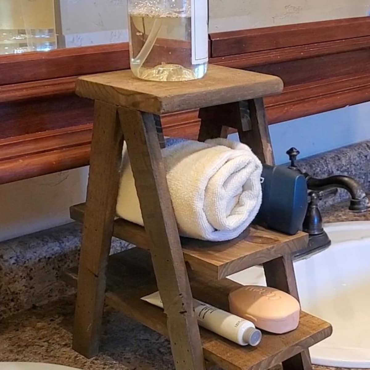 Small Countertop Ladder/riser/soap Display/towels Rack Holder Shelves 3 Tiered Tabletop Plant Stand Step Style Desktop Storage Organizer - Etsy