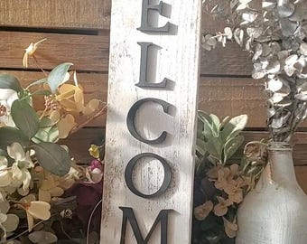 Welcome wall door porch sign