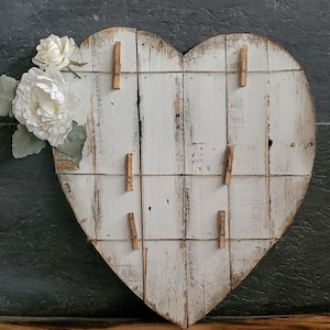Wedding st valentive photo display/wooden Heart shape wall home decor for her him