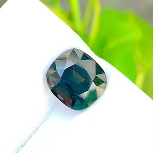 3.10 Ct Teal Blue Spinel Cushion Cut Loose Gemstone, Greenish Blue Statement Stone for Ring &  Jewelry Design